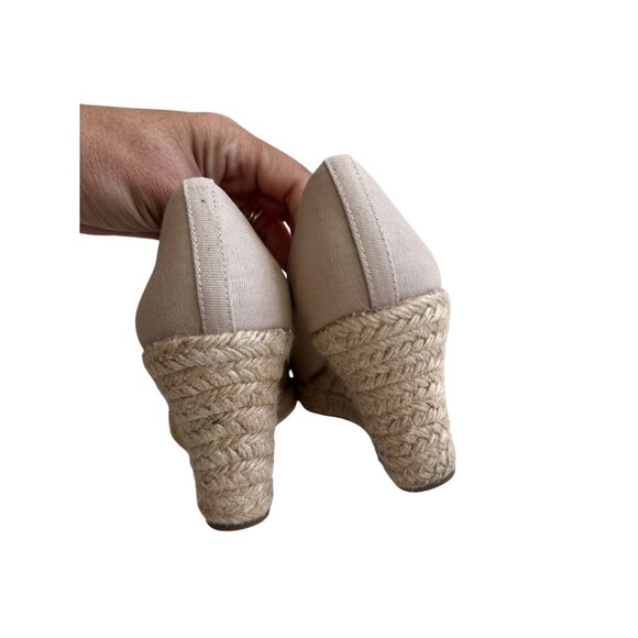 J CREW Womens Beige Espadrille Wedges Size 7 - Picture 6 of 6
